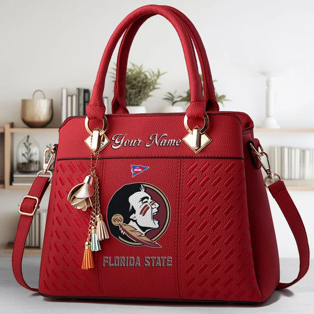 LIMITED EDITION - NEW CUSTOMIZED FBS NCAA21 FLS FL SEMINOLES ZIP HANDBAG MULTICOLOR
