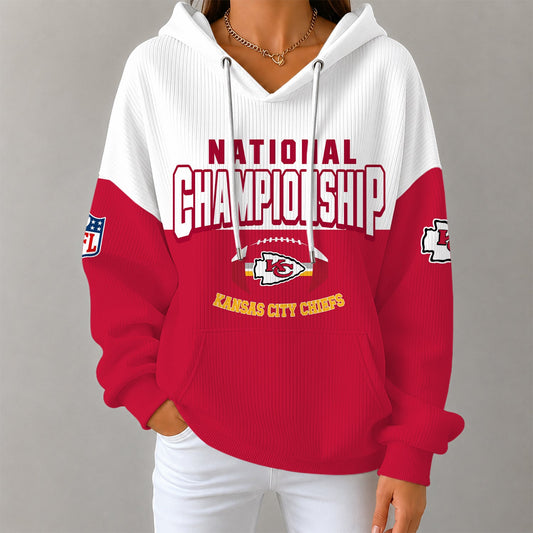 [SPECIAL OFFER] NEW CUSTOMIZED NFL01 KCC KANSAS CITY CHIEFS RIBBED HOODIE & SWEATSHIRT