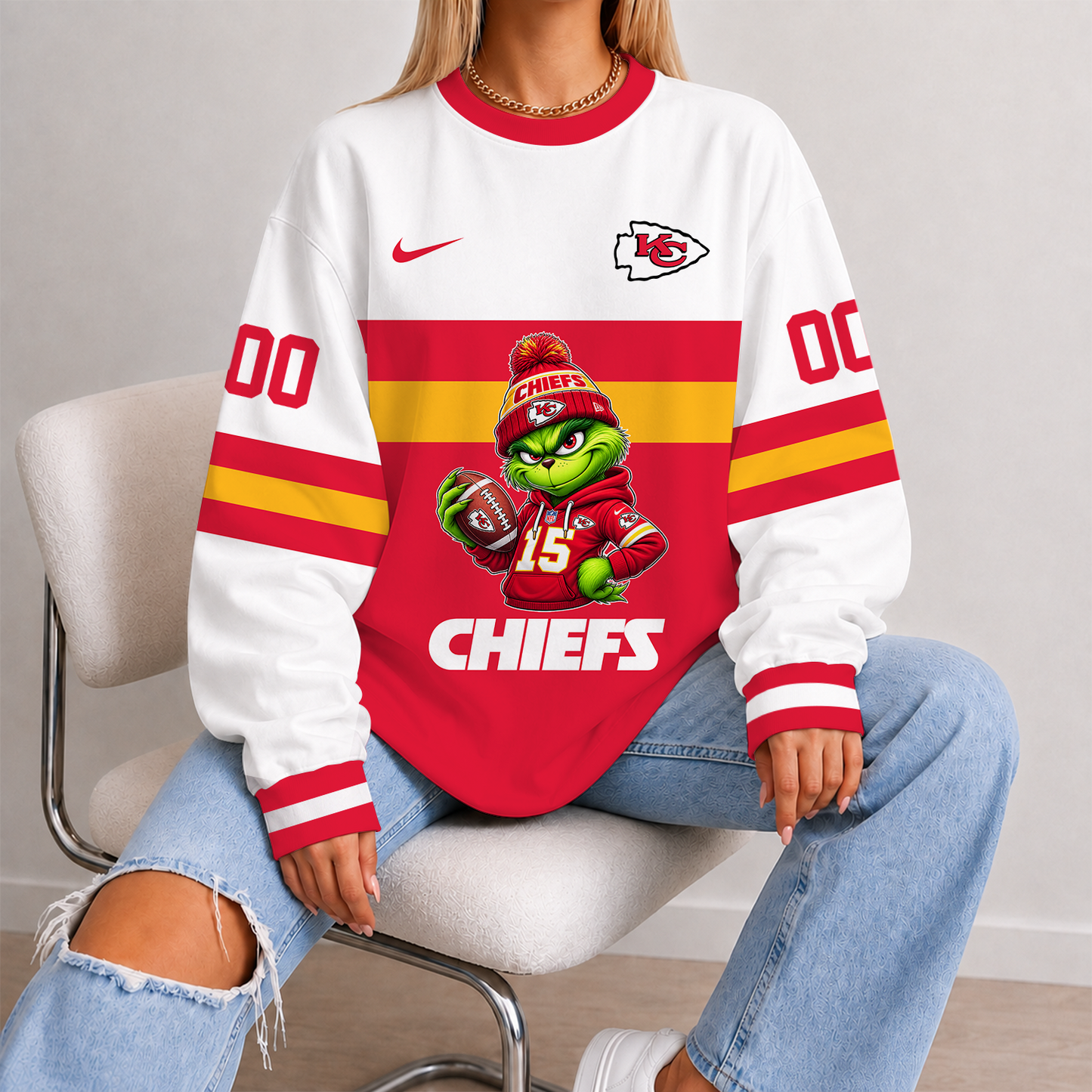 [SPECIAL OFFER] NEW CUSTOMIZED NFL01 KCC KANSAS CITY CHIEFS UNISEX SWEATSHIRT
