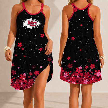 [SPECIAL OFFER] NEW CUSTOMIZED NFL01 KCC KANSAS CITY CHIEFS CAMISOLE DRESS