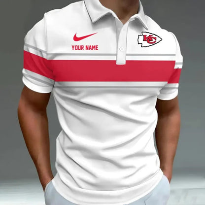 [SPECIAL OFFER] NEW CUSTOMIZED NFL01 KCC KANSAS CITY CHIEFS POLO SHIRT
