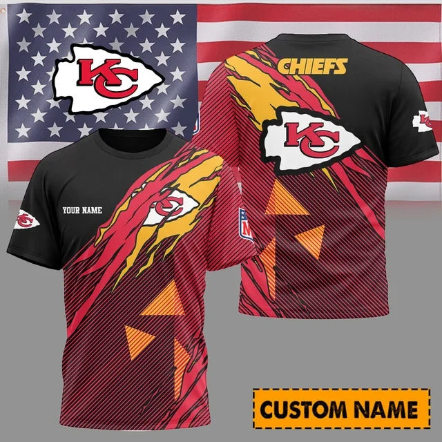 [SPECIAL OFFER] NEW CUSTOMIZED NFL01 KCC KANSAS CITY CHIEFS UNISEX T-SHIRT & POLO