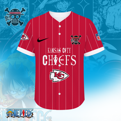 [SPECIAL OFFER] NEW CUSTOMIZED NFL01 KCC KANSAS CITY CHIEFS BASEBALL JERSEY