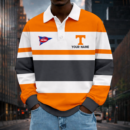 MEGA SALE - NEW CUSTOMIZED FBS NCAA01 TNV TN VOLUNTEERS UNISEX LONG SLEEVE POLO