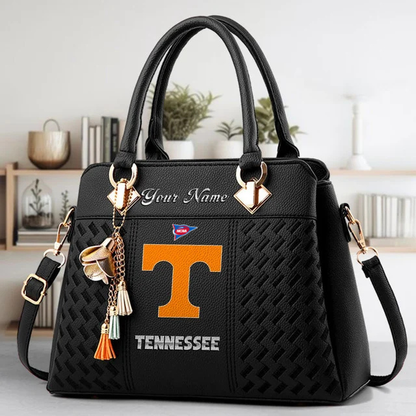 LIMITED EDITION - NEW CUSTOMIZED FBS NCAA01 TNV TN VOLUNTEERS ZIP HANDBAG MULTICOLOR
