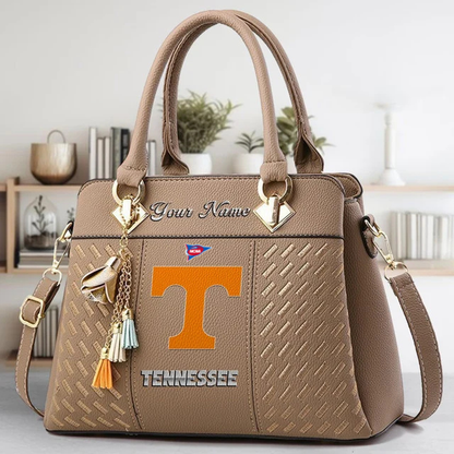 LIMITED EDITION - NEW CUSTOMIZED FBS NCAA01 TNV TN VOLUNTEERS ZIP HANDBAG MULTICOLOR