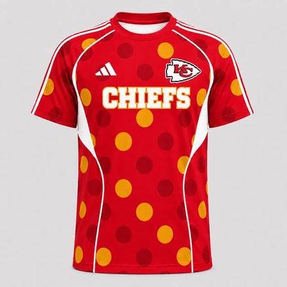 [SPECIAL OFFER] NEW CUSTOMIZED NFL01 KCC KANSAS CITY CHIEFS RAGLAN TEE