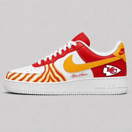 [SPECIAL OFFER] NEW CUSTOMIZED NFL01 KCC KANSAS CITY CHIEFS AF1 SHOES