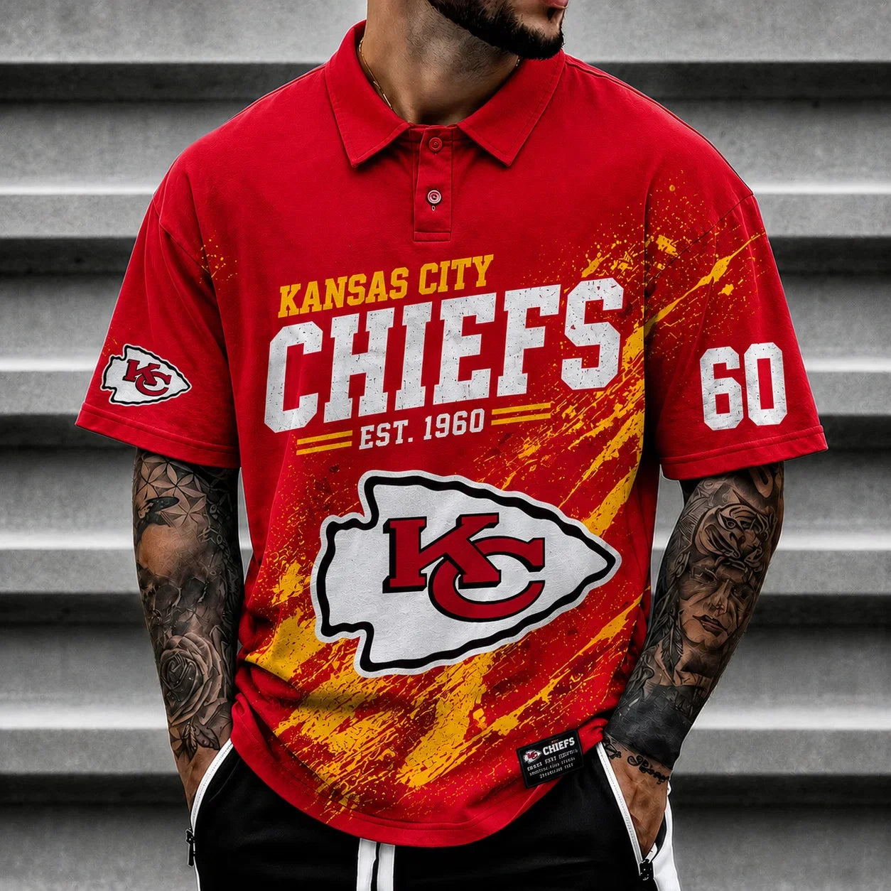 [SPECIAL OFFER] NEW CUSTOMIZED NFL01 KCC KANSAS CITY CHIEFS POLO SHIRT