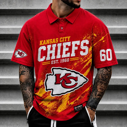 [SPECIAL OFFER] NEW CUSTOMIZED NFL01 KCC KANSAS CITY CHIEFS POLO SHIRT