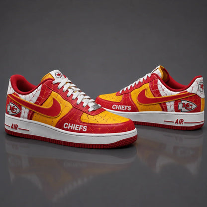 [SPECIAL OFFER] NEW CUSTOMIZED NFL01 KCC KANSAS CITY CHIEFS x SPIDER AF1 SHOES