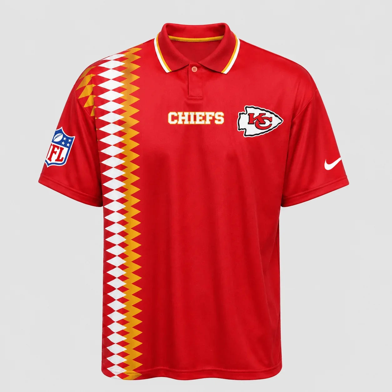 [SPECIAL OFFER] NEW CUSTOMIZED NFL01 KCC KANSAS CITY CHIEFS POLO SHIRT