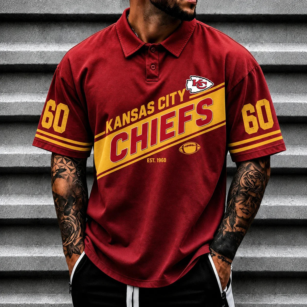 [SPECIAL OFFER] NEW CUSTOMIZED NFL01 KCC KANSAS CITY CHIEFS POLO SHIRT