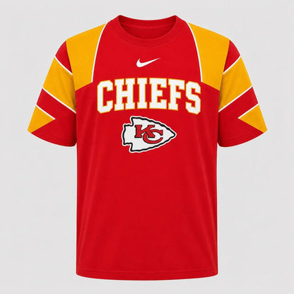 [SPECIAL OFFER] NEW CUSTOMIZED NFL01 KCC KANSAS CITY CHIEFS RAGLAN TEE