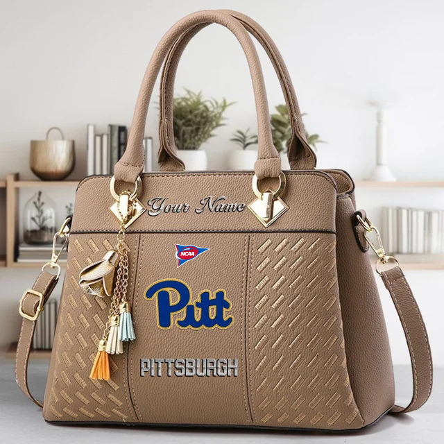 LIMITED EDITION - NEW CUSTOMIZED FBS NCAA02 PIP PI PANTHERS ZIP HANDBAG MULTICOLOR