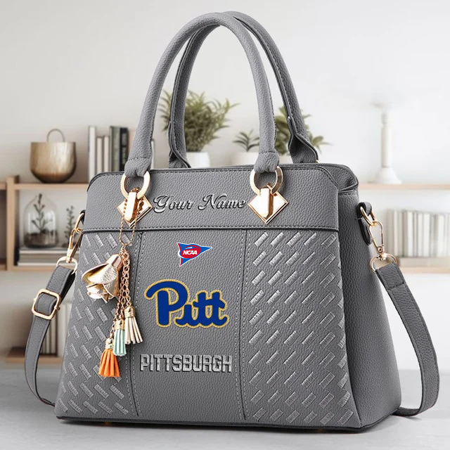 LIMITED EDITION - NEW CUSTOMIZED FBS NCAA02 PIP PI PANTHERS ZIP HANDBAG MULTICOLOR