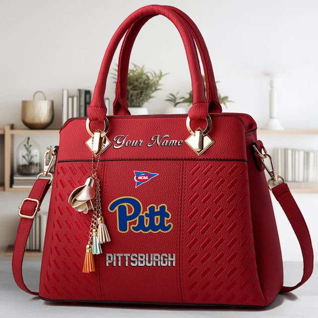 LIMITED EDITION - NEW CUSTOMIZED FBS NCAA02 PIP PI PANTHERS ZIP HANDBAG MULTICOLOR