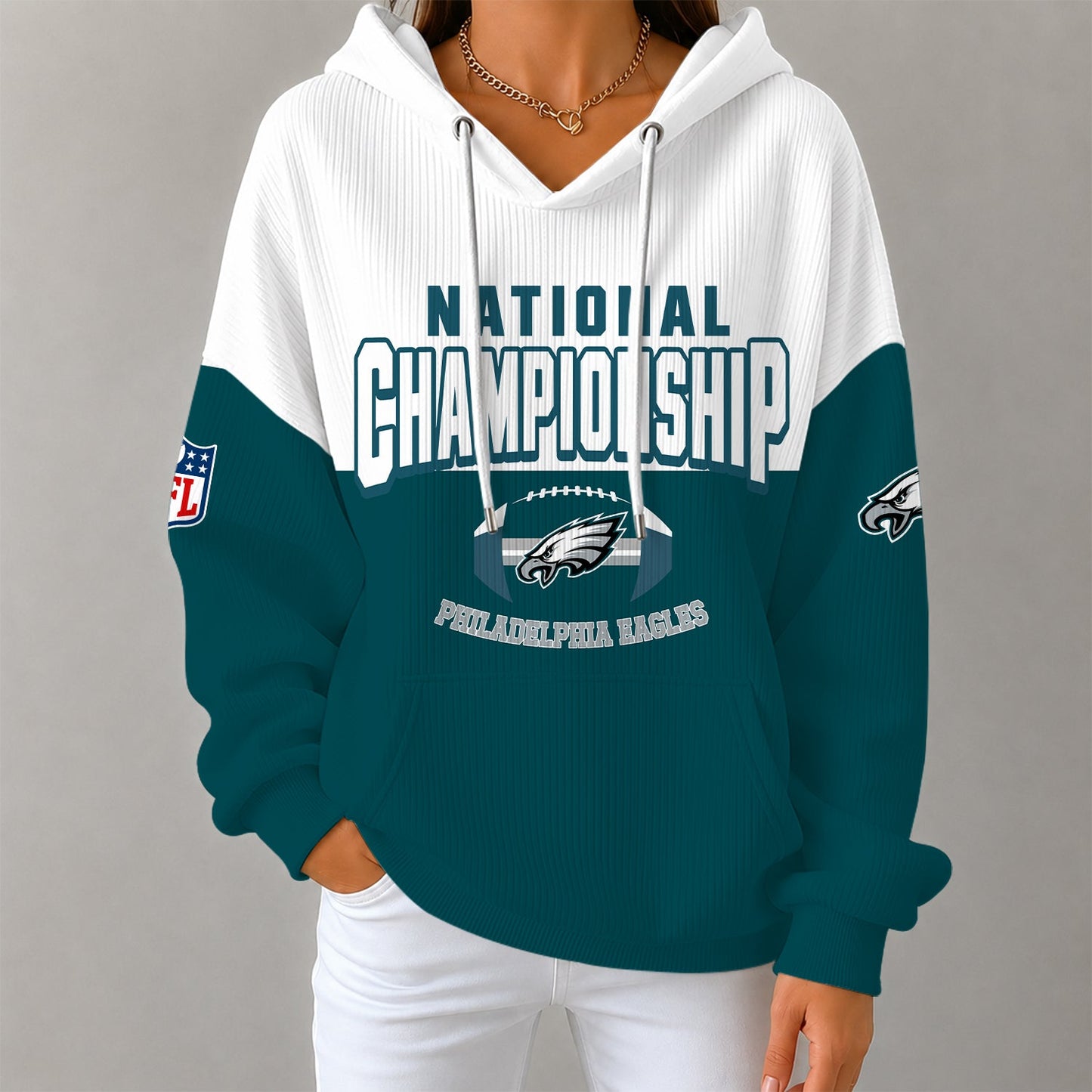 [SPECIAL OFFER] NEW CUSTOMIZED NFL02 PPE PHILADELPHIA EAGLES RIBBED HOODIE & SWEATSHIRT