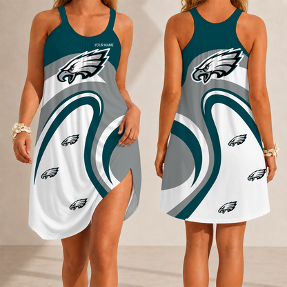 [SPECIAL OFFER] NEW CUSTOMIZED NFL02 PPE PHILADELPHIA EAGLES CAMISOLE DRESS