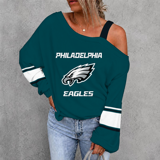 [SPECIAL OFFER] NEW CUSTOMIZED NFL02 PPE PHILADELPHIA EAGLES DROP SHOULDER SWEATSHIRT