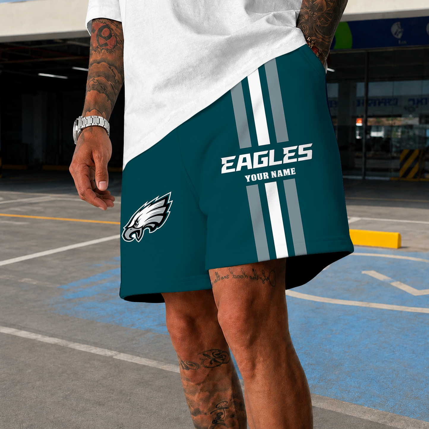 [SPECIAL OFFER] NEW CUSTOMIZED NFL02 PPE PHILADELPHIA EAGLES SHORT PANTS
