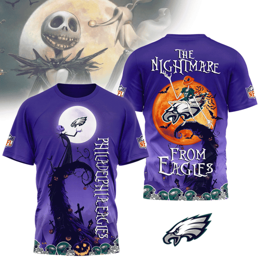 [SPECIAL OFFER] NEW CUSTOMIZED NFL02 PPE PHILADELPHIA EAGLES HALLOWEEN THE NIGHTMARE APPAREL
