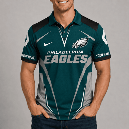 [SPECIAL OFFER] NEW CUSTOMIZED NFL02 PPE PHILADELPHIA EAGLES POLO SHIRT