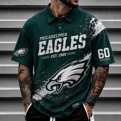 [SPECIAL OFFER] NEW CUSTOMIZED NFL02 PPE PHILADELPHIA EAGLES POLO SHIRT
