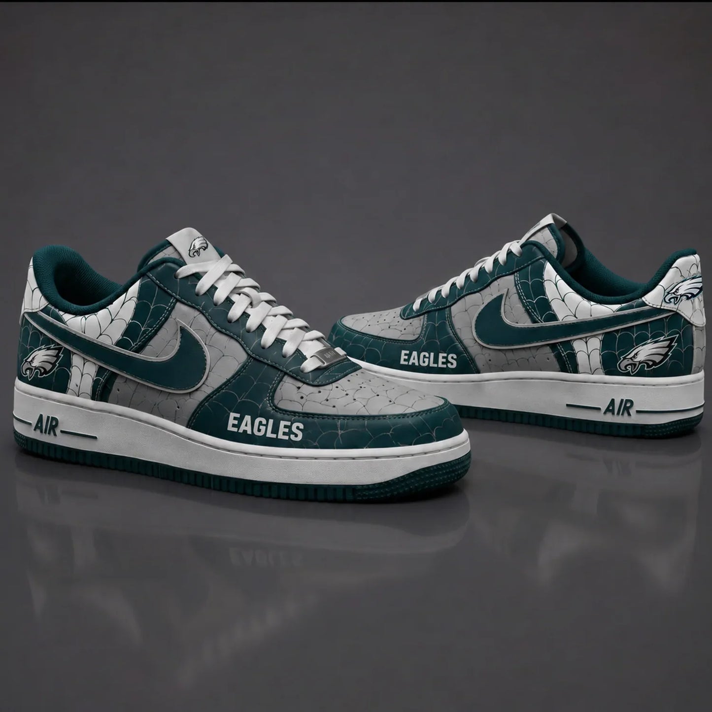 [SPECIAL OFFER] NEW CUSTOMIZED NFL02 PPE PHILADELPHIA EAGLES x SPIDER AF1 SHOES
