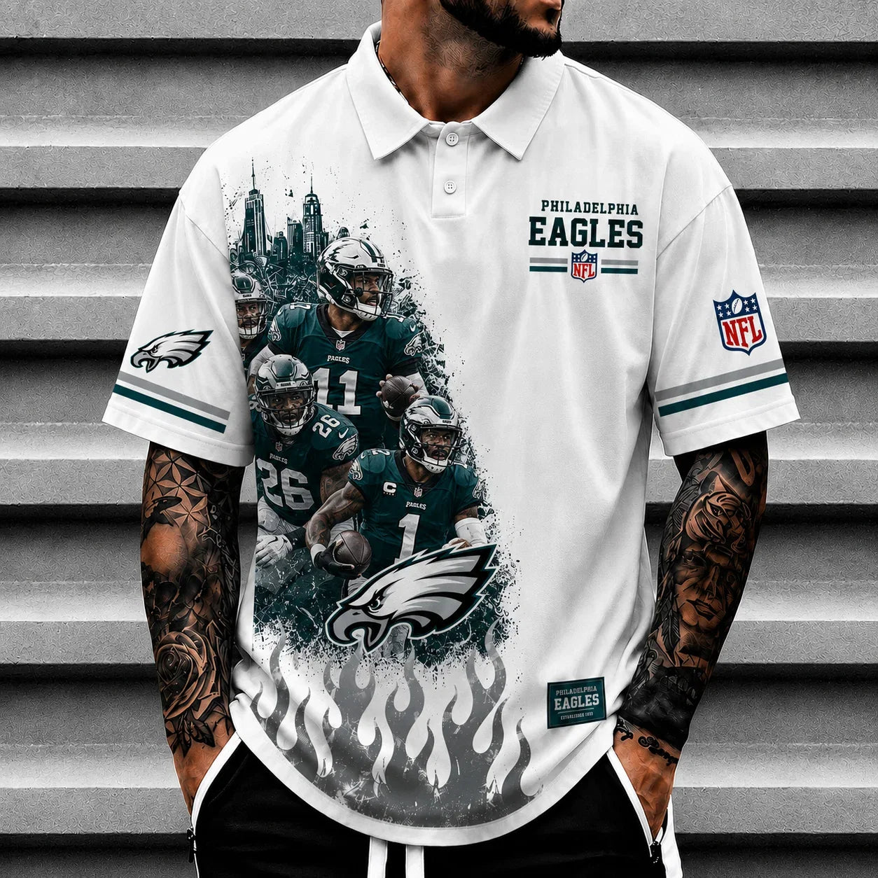 [SPECIAL OFFER] NEW CUSTOMIZED NFL02 PPE PHILADELPHIA EAGLES POLO SHIRT