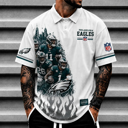 [SPECIAL OFFER] NEW CUSTOMIZED NFL02 PPE PHILADELPHIA EAGLES POLO SHIRT