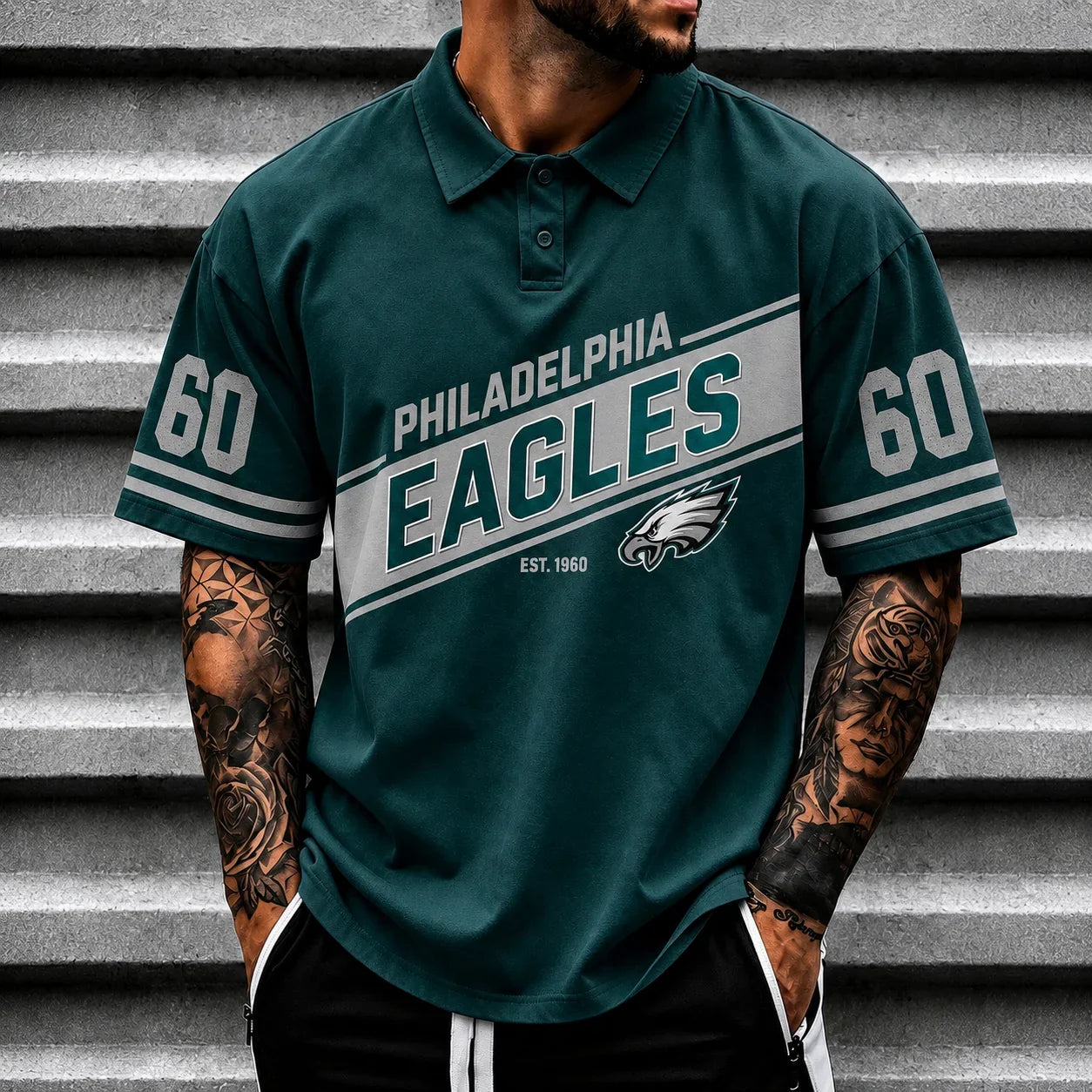[SPECIAL OFFER] NEW CUSTOMIZED NFL02 PPE PHILADELPHIA EAGLES POLO SHIRT