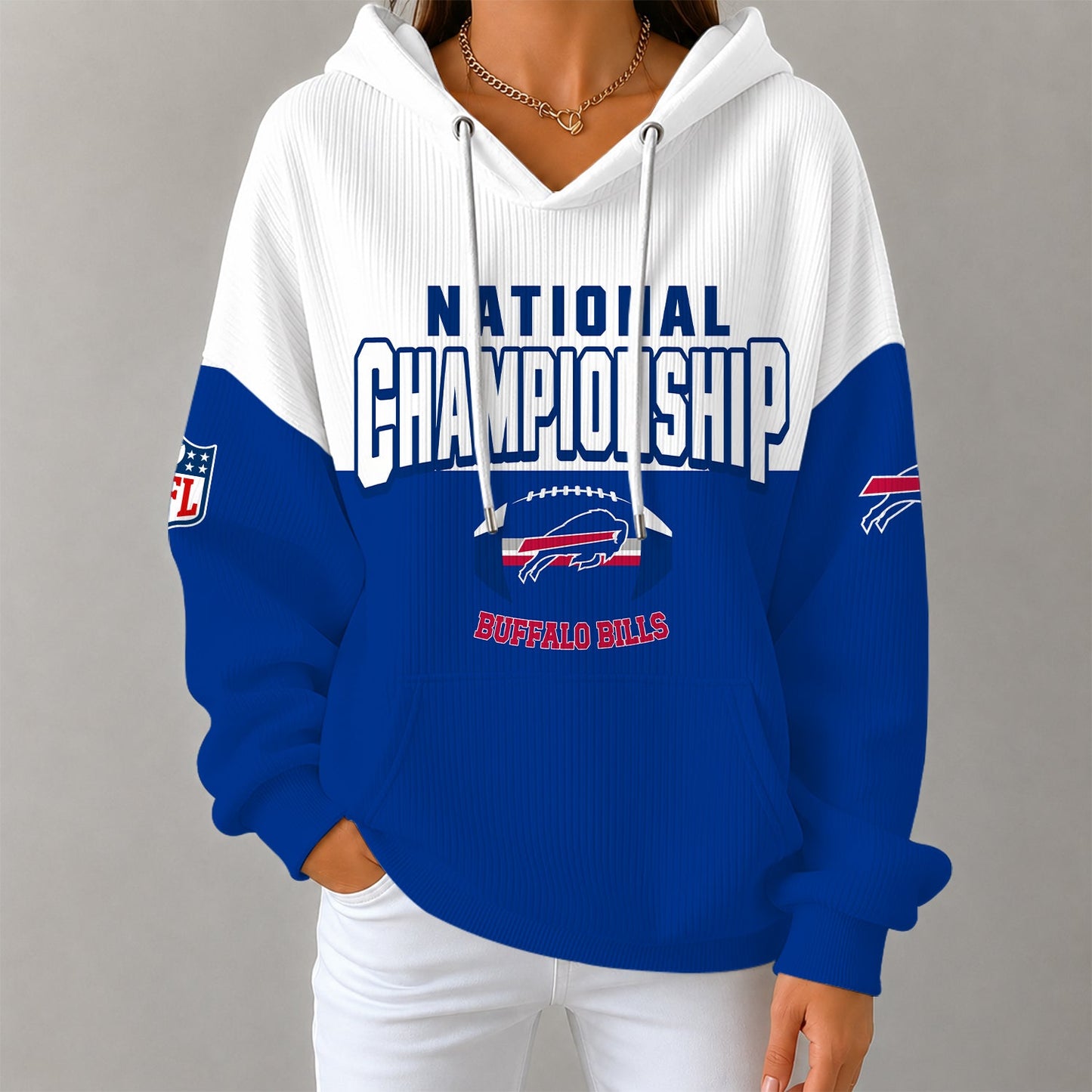 [SPECIAL OFFER] NEW CUSTOMIZED NFL03 BFB BUFFALO BILLS RIBBED HOODIE & SWEATSHIRT