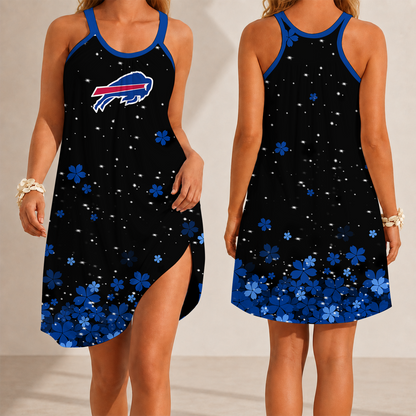 [SPECIAL OFFER] NEW CUSTOMIZED NFL03 BFB BUFFALO BILLS CAMISOLE DRESS