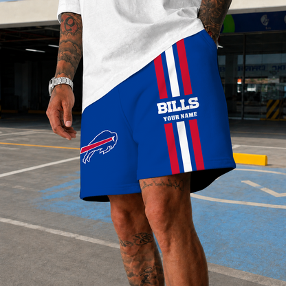[SPECIAL OFFER] NEW CUSTOMIZED NFL03 BFB BUFFALO BILLS SHORT PANTS