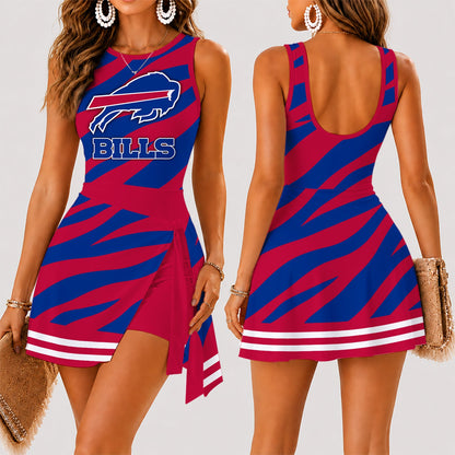 [SPECIAL OFFER] NEW CUSTOMIZED NFL03 BFB BUFFALO BILLS WOMEN'S SUMMER SKORT DRESS