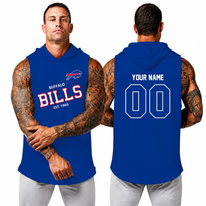 [SPECIAL OFFER] NEW CUSTOMIZED NFL03 BFB BUFFALO BILLS HOODED TANK TOP