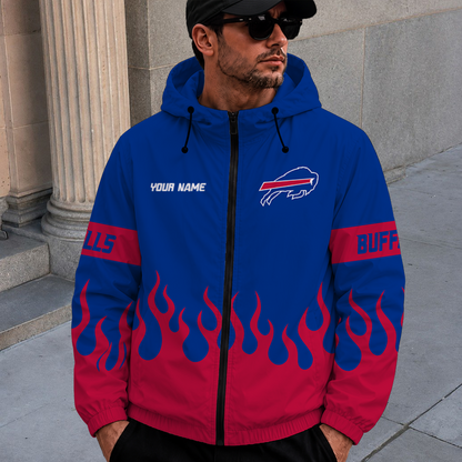 [SPECIAL OFFER] NEW CUSTOMIZED NFL03 BFB BUFFALO BILLS WINDBREAKER JACKET