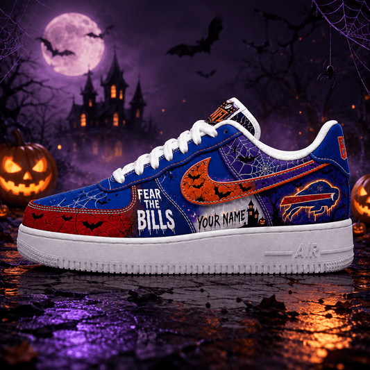 [SPECIAL OFFER] NEW CUSTOMIZED NFL03 BFB BUFFALO BILLS HALLOWEEN AF1 SHOES