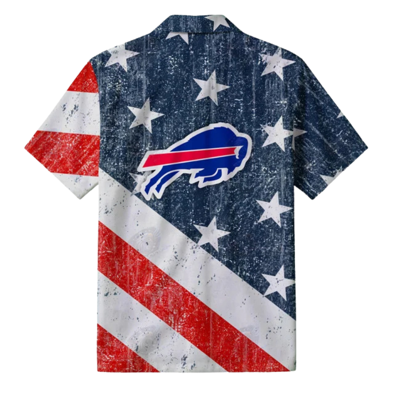 [SPECIAL OFFER] NEW CUSTOMIZED NFL03 BFB BUFFALO BILLS PATRIOTIC 250 USA HAWAIIAN SHIRT