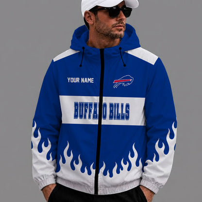[SPECIAL OFFER] NEW CUSTOMIZED NFL03 BFB BUFFALO BILLS WINDBREAKER JACKET