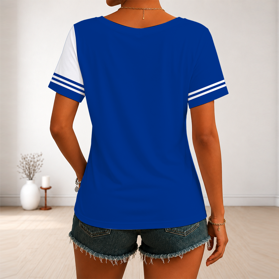 [SPECIAL OFFER] NEW CUSTOMIZED NFL03 BFB BUFFALO BILLS V-NECK FEMALE SHIRT