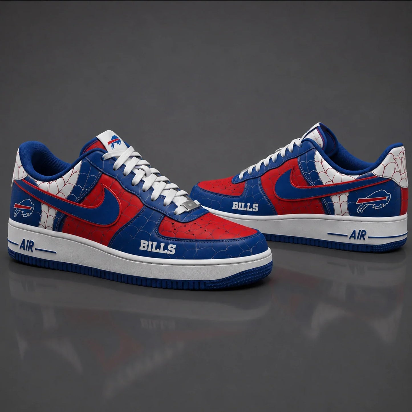[SPECIAL OFFER] NEW CUSTOMIZED NFL03 BFB BUFFALO BILLS x SPIDER AF1 SHOES