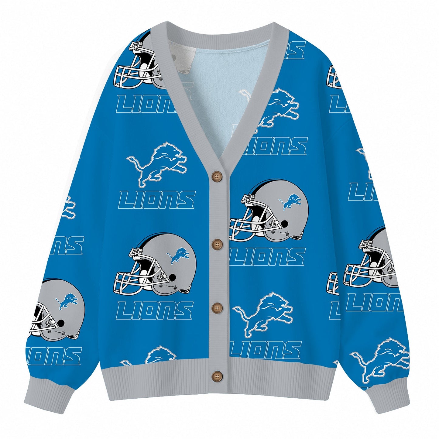 [SPECIAL OFFER] NEW CUSTOMIZED NFL04 DTL DETROIT LIONS CARDIGAN