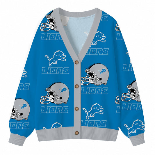 [SPECIAL OFFER] NEW CUSTOMIZED NFL04 DTL DETROIT LIONS CARDIGAN