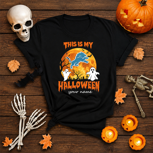 [SPECIAL OFFER] NEW CUSTOMIZED NFL04 DTL DETROIT LIONS  HALLOWEEN T-SHIRT, HOODIE & ZIP HOODIE