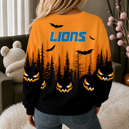 [SPECIAL OFFER] NEW CUSTOMIZED NFL04 DTL DETROIT LIONS UNISEX HALLOWEEN SWEATSHIRT