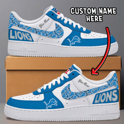 [SPECIAL OFFER] NEW CUSTOMIZED NFL04 DTL DETROIT LIONS AF1 SNEAKERS