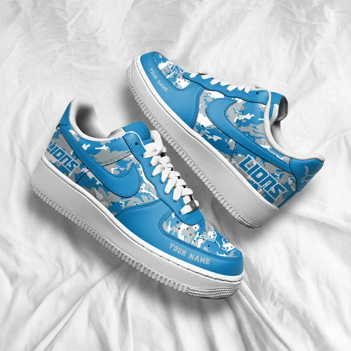 [SPECIAL OFFER] NEW CUSTOMIZED NFL04 DTL DETROIT LIONS AF1 SNEAKERS