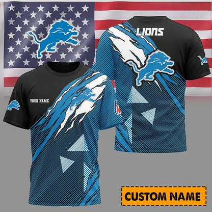 [SPECIAL OFFER] NEW CUSTOMIZED NFL04 DTL DETROIT LIONS UNISEX T-SHIRT & POLO